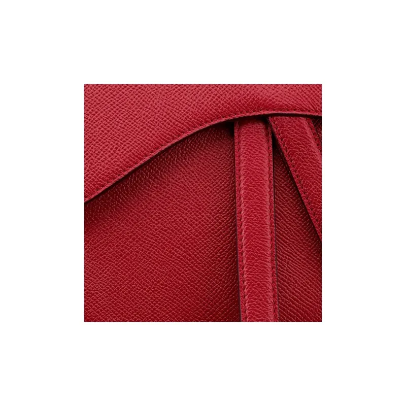 DIOR Saddle Grain Calfskin Saddle Bag, Shoulder Bag, Crossbody Bag, Handbag Women's Red-5