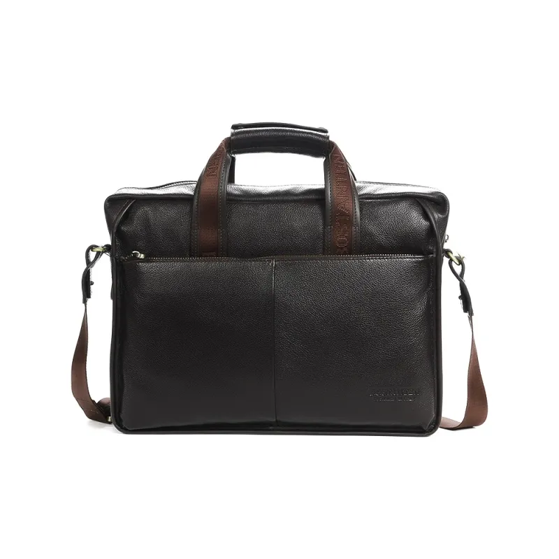 BOSTANTEN Cow Leather Synthetic Leather Portable Briefcase Laptop Bag Document Bag Regular Men's-7