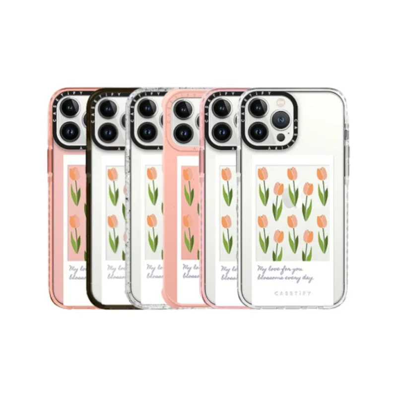 CASETIFY PC Material Floral Collection Tulip Phone Cases Compatibility IPhone 14/13/12/Plus/Pro/Max-6