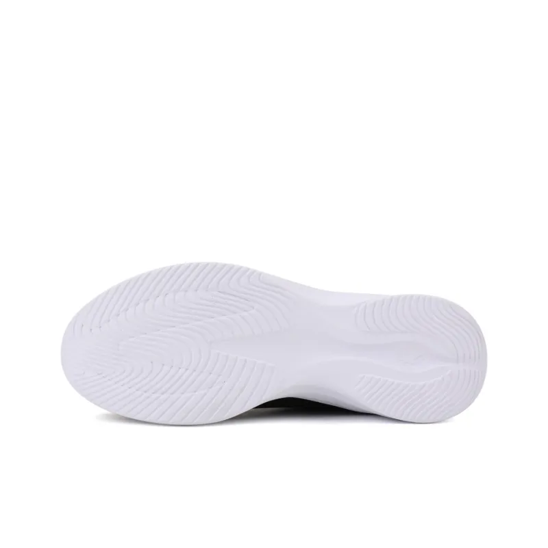 QIAODAN Low Top Casual Running Shoes Men's Black White-5