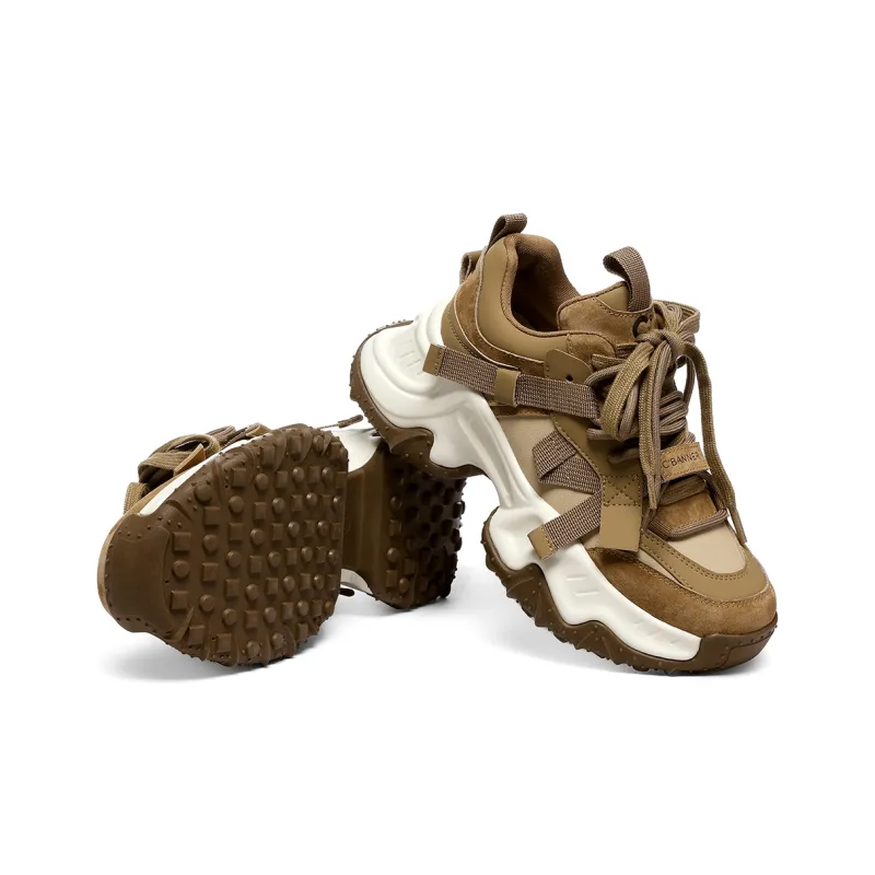 C°BANNER Low Top Chunky Sneakers Women's Camel-3
