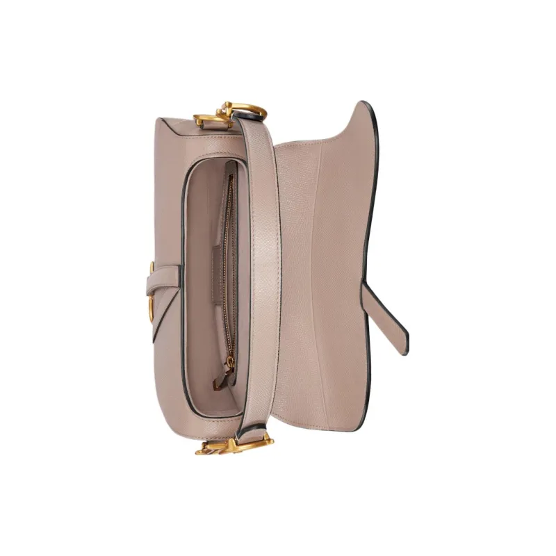DIOR Saddle Grained Calfskin Saddle Bag, Shoulder Bag, Crossbody Bag, Handbag Women's Warm Taupe-4