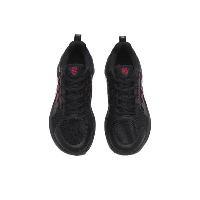 Anta Stable As A Mountain 2 Cushioning Anti Slip And Wear Resistant Low Top Training Shoes Men's Black Red-3