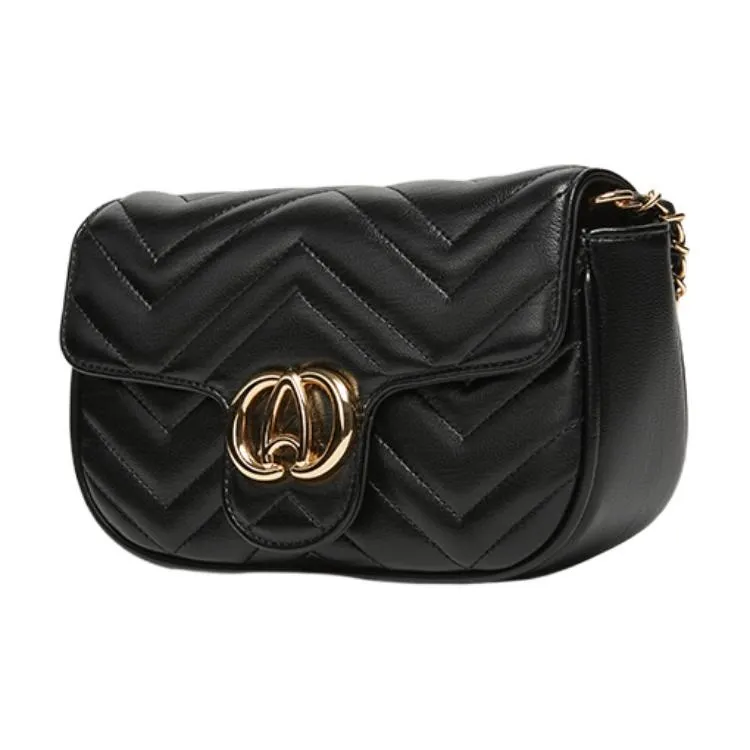 BASTO PU Saddle Bag, Crossbody Bag Trumpets Women's Black/Ecru-6