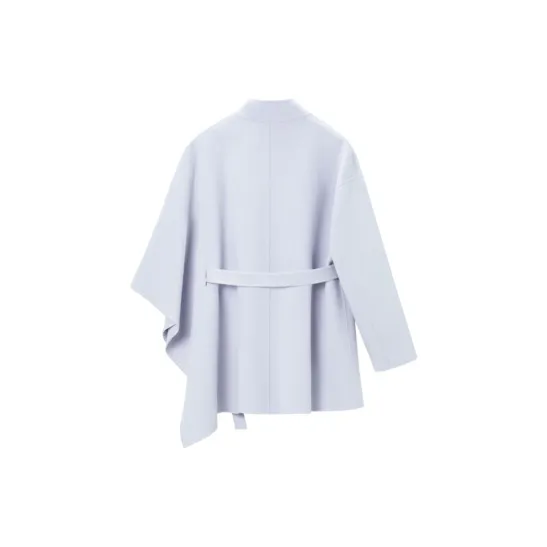 OVV Coats Women's Purple Blue Solid Color A2-1