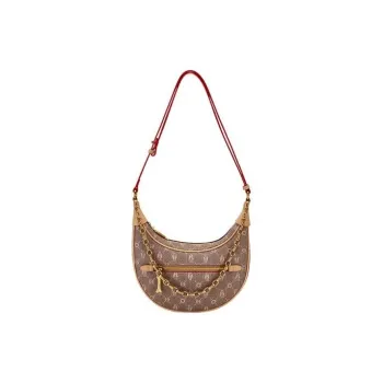 Hush Puppies Cow Leather Saddle Bags Shoulder Bags Regular Women's Khaki/Brown/Beige Apricot