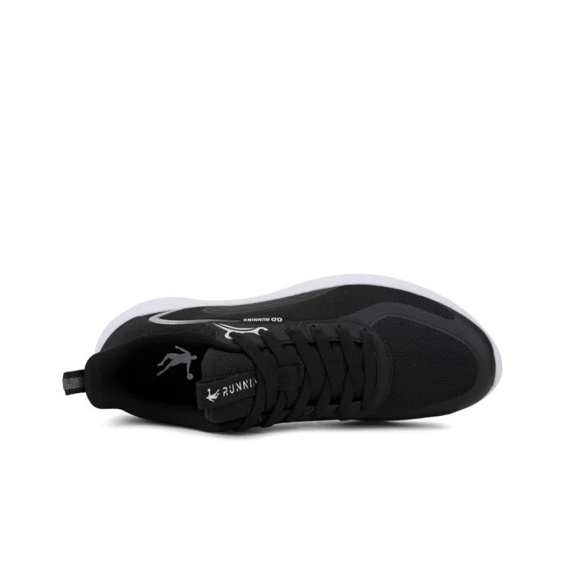 QIAODAN Low Top Casual Running Shoes Men's Black White-3