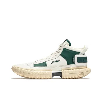 LiNing Badfive 3 Ultra New School White Green Mid Top Basketball Shoes Men's