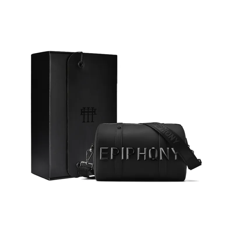 EPIPHQNY PU Cylinder Bag Crossbody Bag Medium Size Unisex Black-0