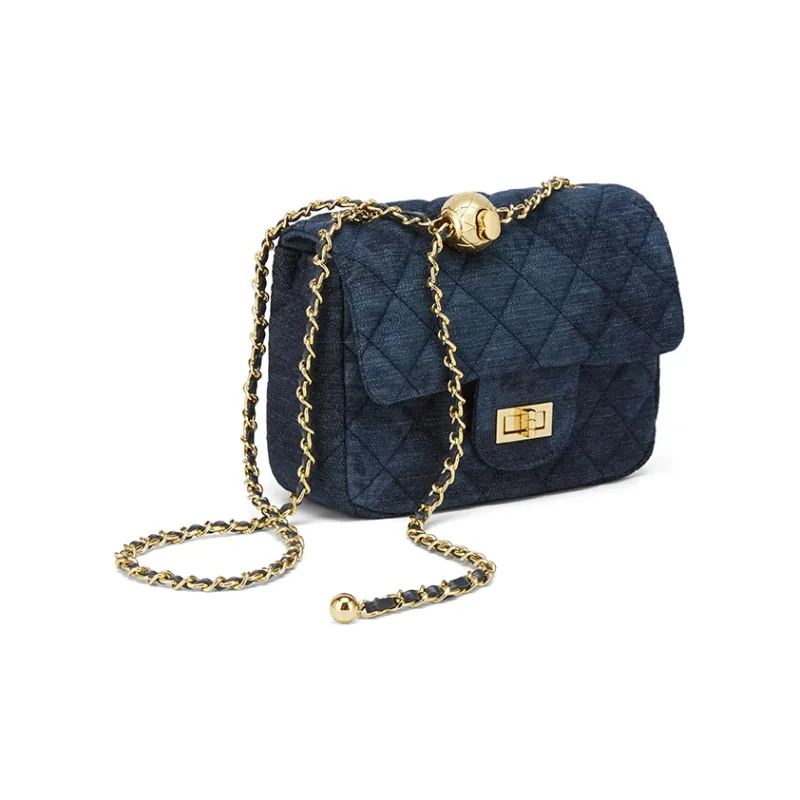 CinvaiKrose Shoulder Bags Dark Blue Shopping Bag Included-2