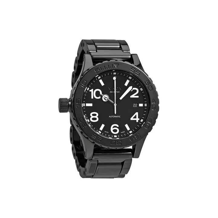 NIXON Wrist Watch Automatic Mechanical Movement Ceramic Strap 42mm Black Dial Men's Watches-0