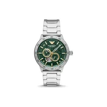 EMPORIO ARMANI Wrist Watch Automatic Mechanical Movement Stainless Steel Strap 43mm Green Dial Men's Watches