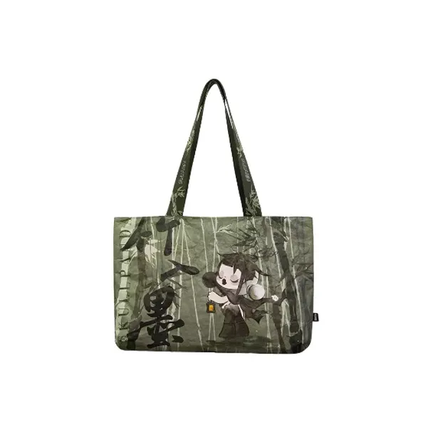 POP MART SKULLPANDA Polyethylene Shoulder Bag Regular Unisex Green-0