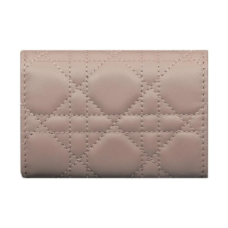DIOR Sheepskin Wallet Extra Small Women's Taupe-2