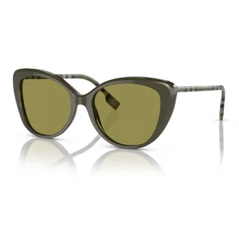 Burberry Plate Frame Cat Eye Sunglasses Women's Green