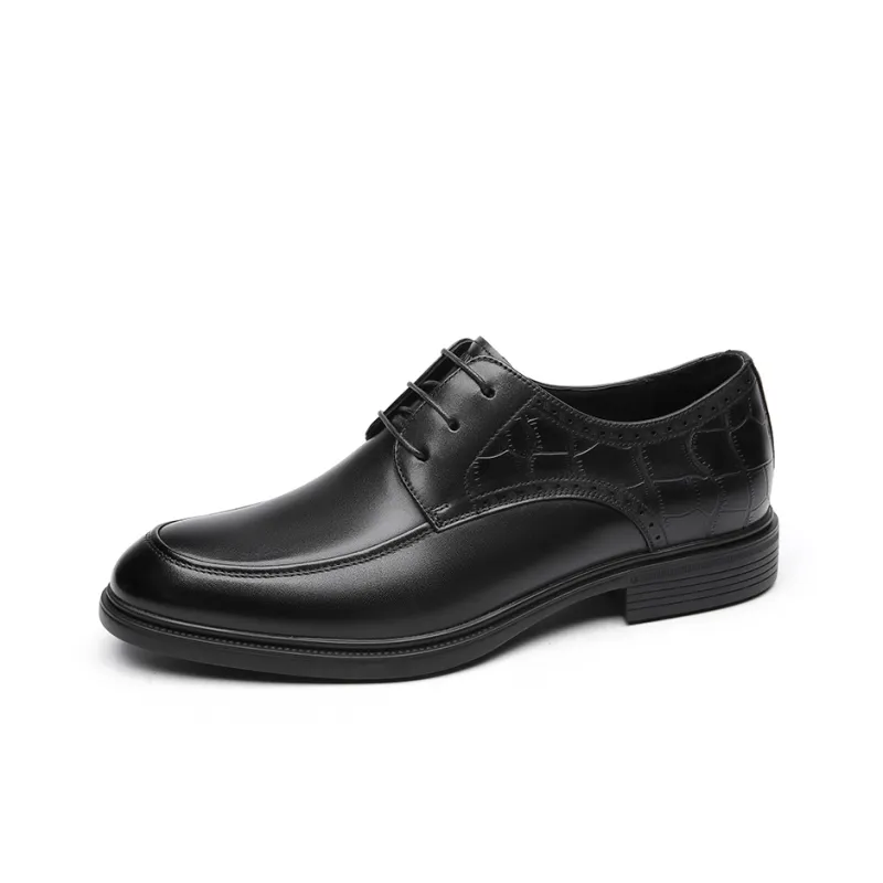 CROWN Dress Shoes Men Low Top Black-1