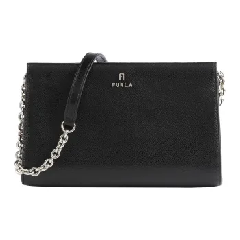 Furla Leather Shoulder Bag Crossbody Bag Women's Black