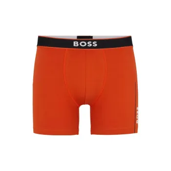 HUGO BOSS Stretch-Cotton Boxer Briefs With Stripes And Logos Underpants Men's Yellow