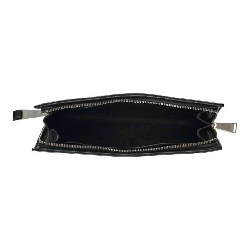 Bottega Veneta Leather Briefcase Clutch Men's Black-2