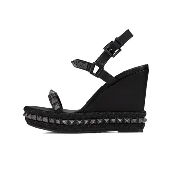 CL LUBOTING Pyraclou Strap Sandals 11cm Women's Black