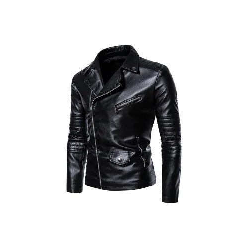 YALMY Men's Motorcycle Suits Pu Leather Motorcycle Touring Trail Running Commute Wear-Resistant Windproof Thickened