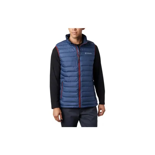 Columbia Powder Vests Men Dark Blue