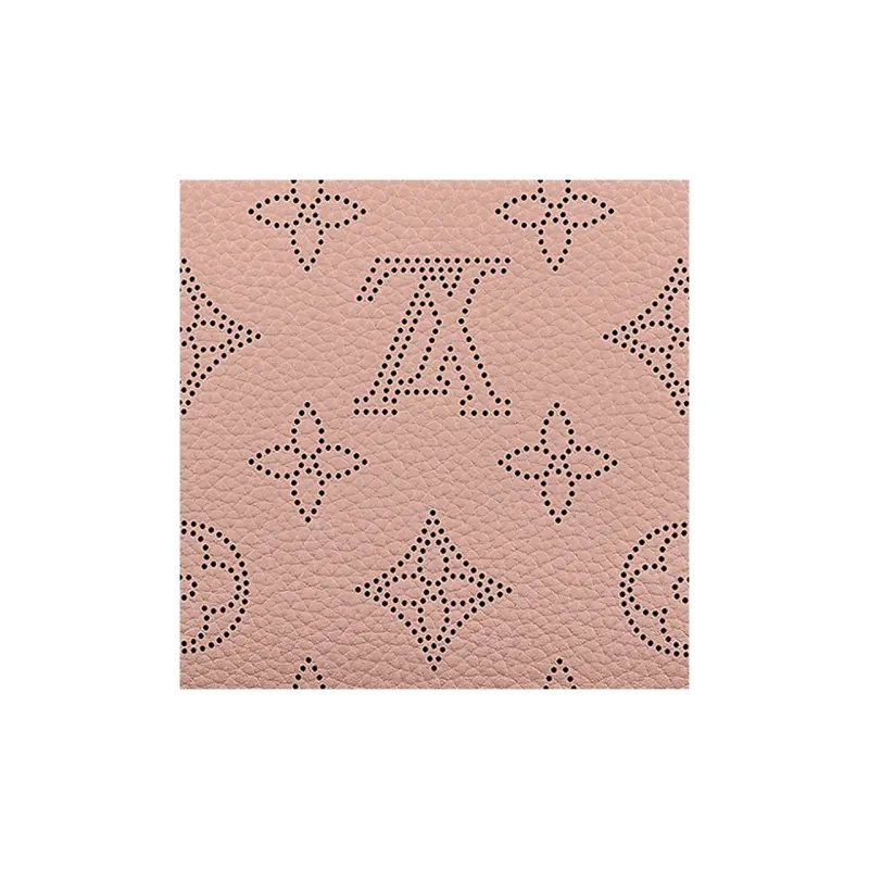 LOUIS VUITTON Zippy Mahina Calfskin Wallet Women's Dark Pink-4