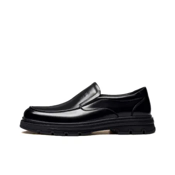 CAMEL Dress Shoes Men Low Top Black