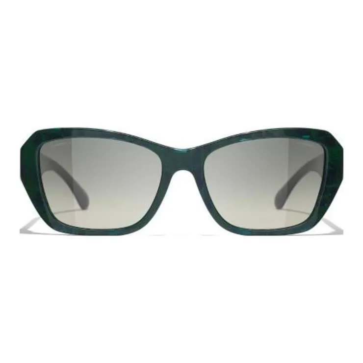 CHANEL Acetate Butterfly Sunglasses Men's Green-0