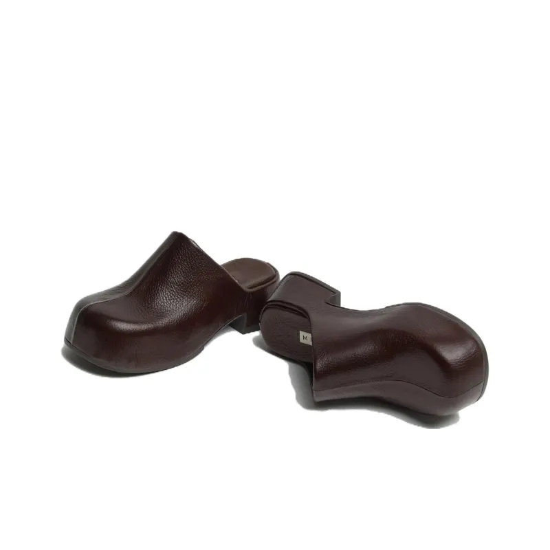 MIISTA Wrap-toe Slippers Women's Brown-2