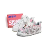 White Silver Pink Mismatched