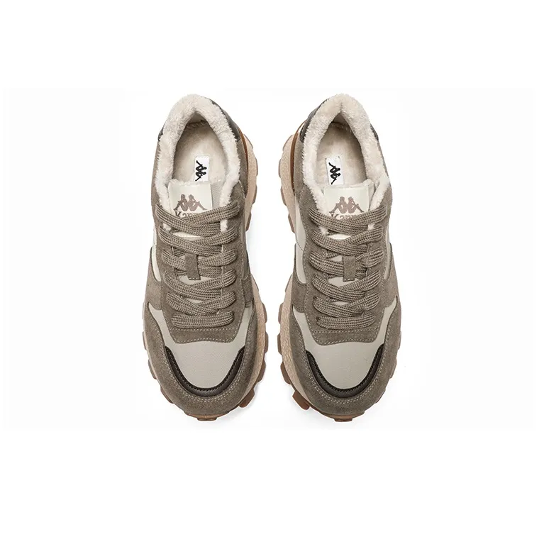 Kappa Wear-Resistant Slip-Resistant Low-Top Chunky Sneakers Women's Gray-3