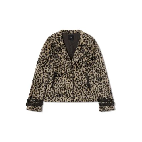 I'M ONE Cropped Coats Women's Leopard