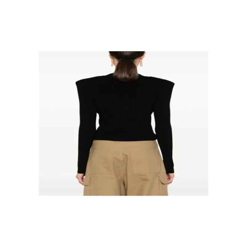 BALMAIN Button Embellished Ribbed Cardigan-1