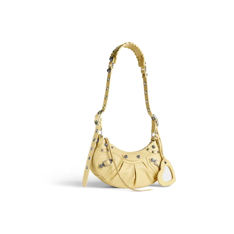 Balenciaga Le Cagole Sheepskin Handbag Shoulder Bag Mini Women's Light Yellow-1