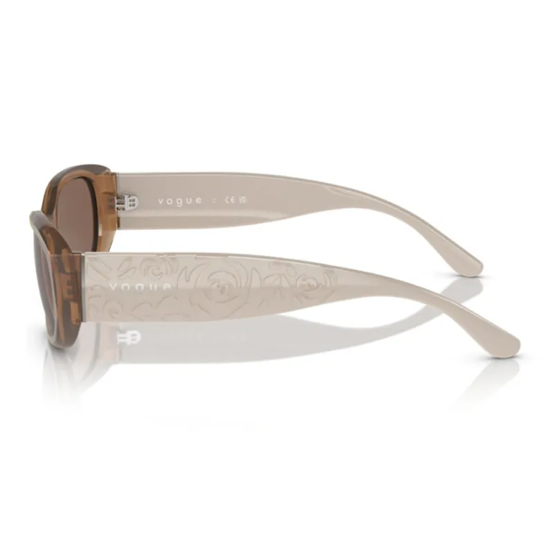 VOGUE Nylon Irregular Shape Sunglasses Men's Brown-2