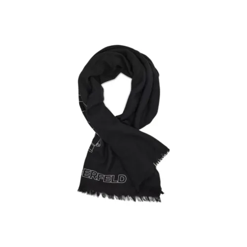 KARL LAGERFELD Knit Scarves Men's Black