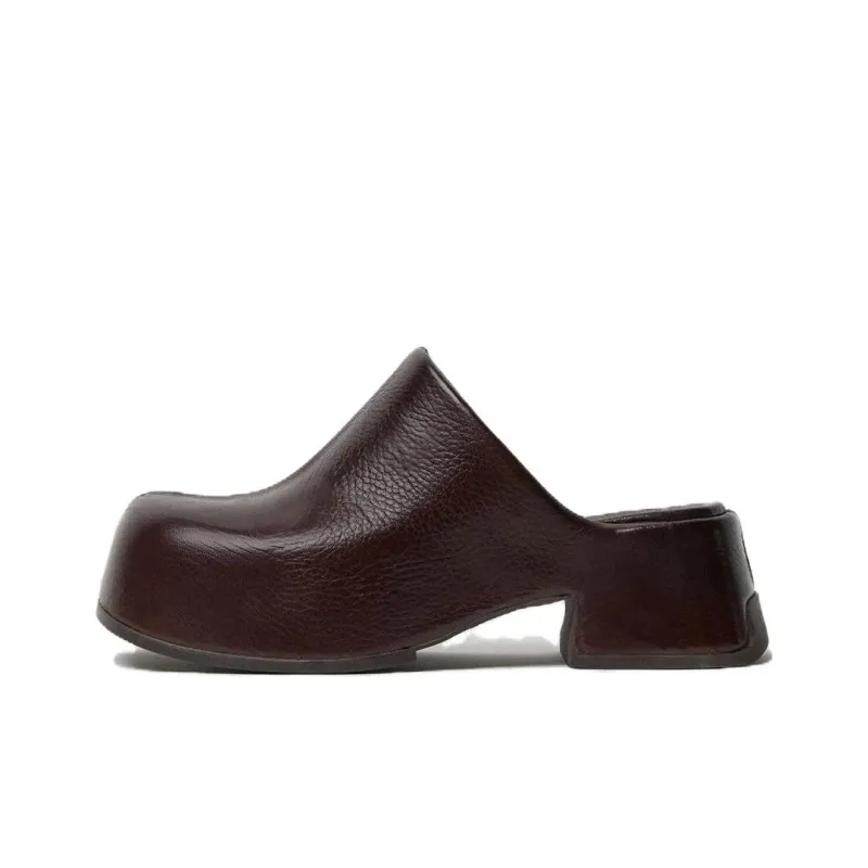 MIISTA Wrap-toe Slippers Women's Brown-0
