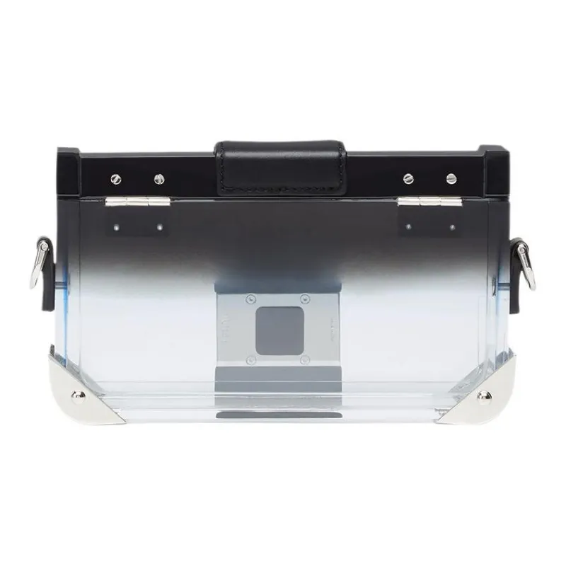 FENDI Baguette Plexiglass Baguette Box Bag Shoulder Bag Crossbody Bag Mini Men's Black-2
