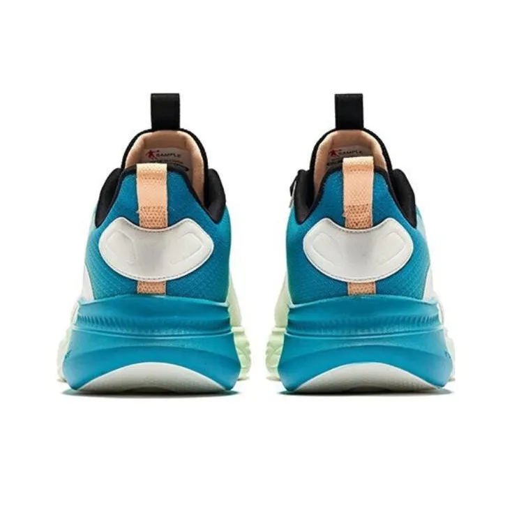 QIAODAN Polysoft Anti-Slip And Wear-Resistant Breathable Low-Top Training Shoes Men's White Blue-4