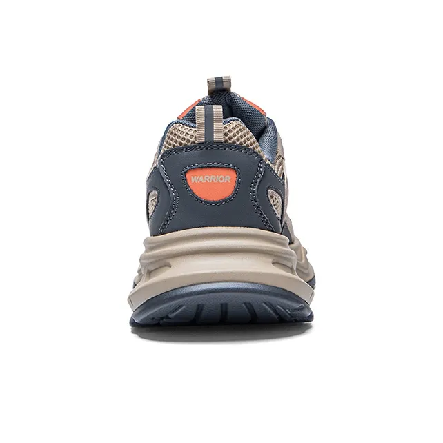 Warrior Students Elegance Platform Chunky Sneakers Lightweight Low Top Casual Shoes Women's Khaki Dark Gray-3