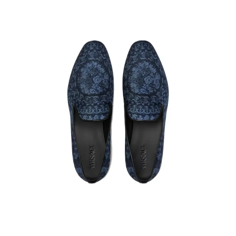 VERSACE Barocco-print Silk Slippers-3