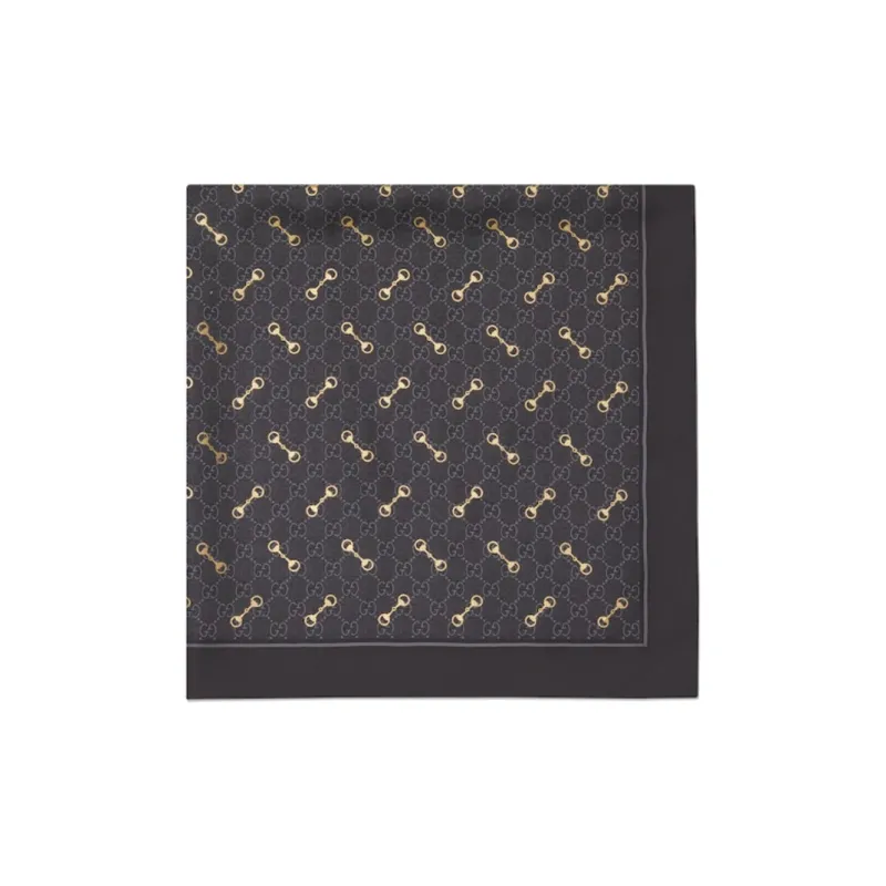 GUCCI Gg Printed Horsebit Scarf-1