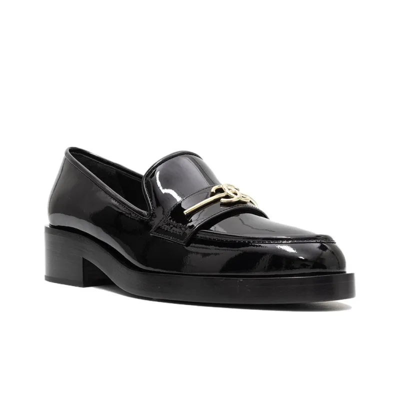 CHANEL Loafers Women's Low Top Black-1