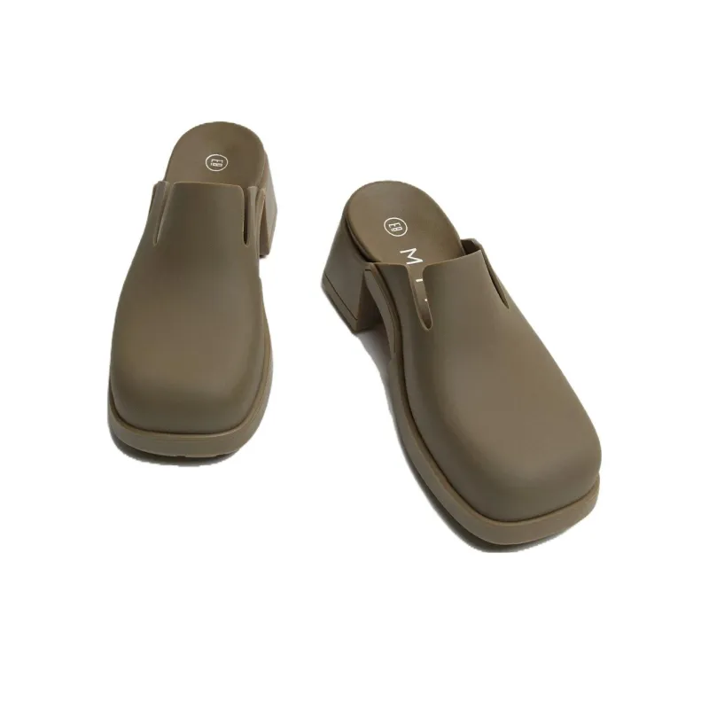MIISTA Wrap-toe Slippers Women's Green-2