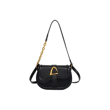 JANE KLAIN PU Semi Round Shoulder Bag Saddle Bag Regular Women's Black/Coffee/Brown