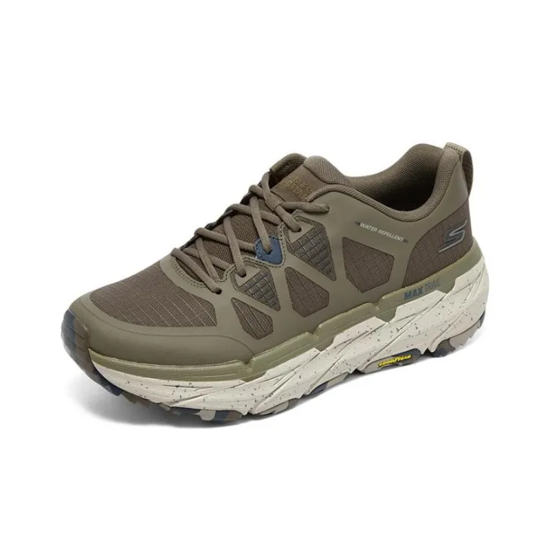 Skechers Cushioned Wear Resistant Water Resistant Low Top Casual Running Shoes Men's Brown-1