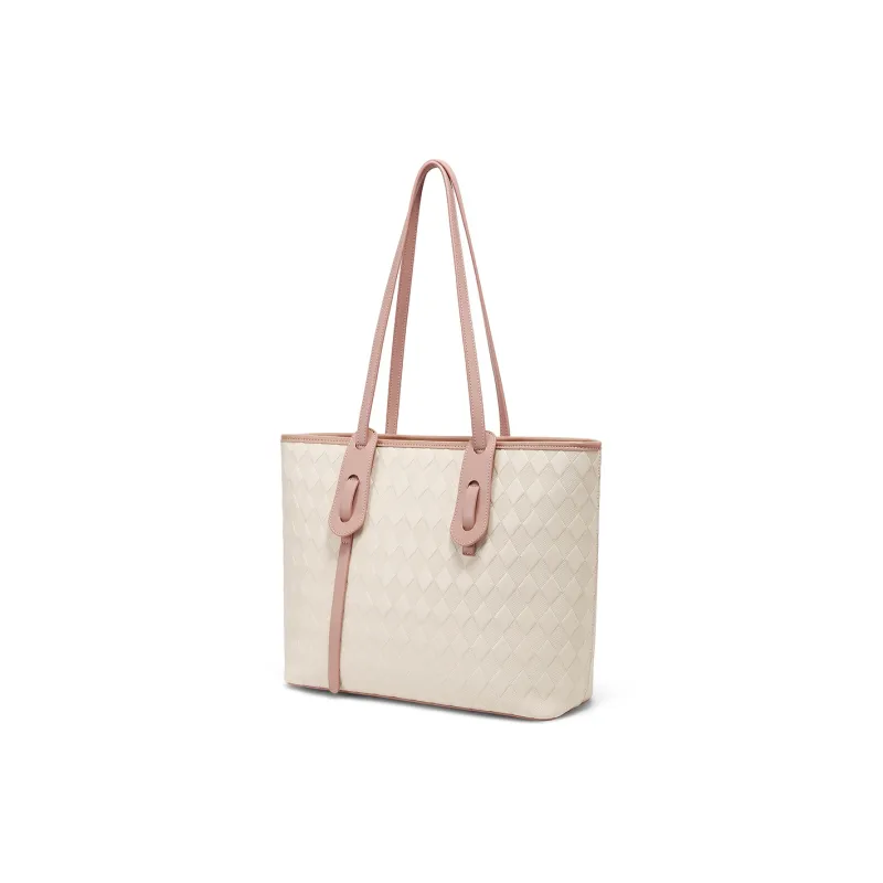 MEXICAN Polyurethane Leather Tote Handbag, Shoulder Bag Women's Apricot & Coffee/Dark Brown & Brown/Ecru & Pink-11