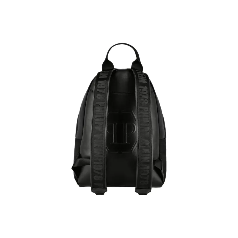 PHILIPP PLEIN Calfskin Backpack Unisex Black-1