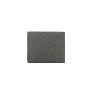 PIERRE CARDIN Top Grain Cow Leather Card Holder, Wallet Men's Gray/Yellow